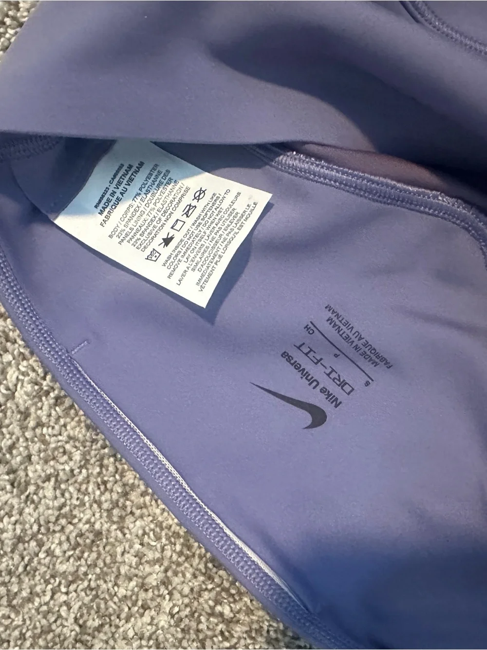 Nike Women's Purple High-Rise Bike Shorts - Picture 3 of 3